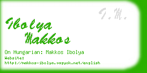 ibolya makkos business card